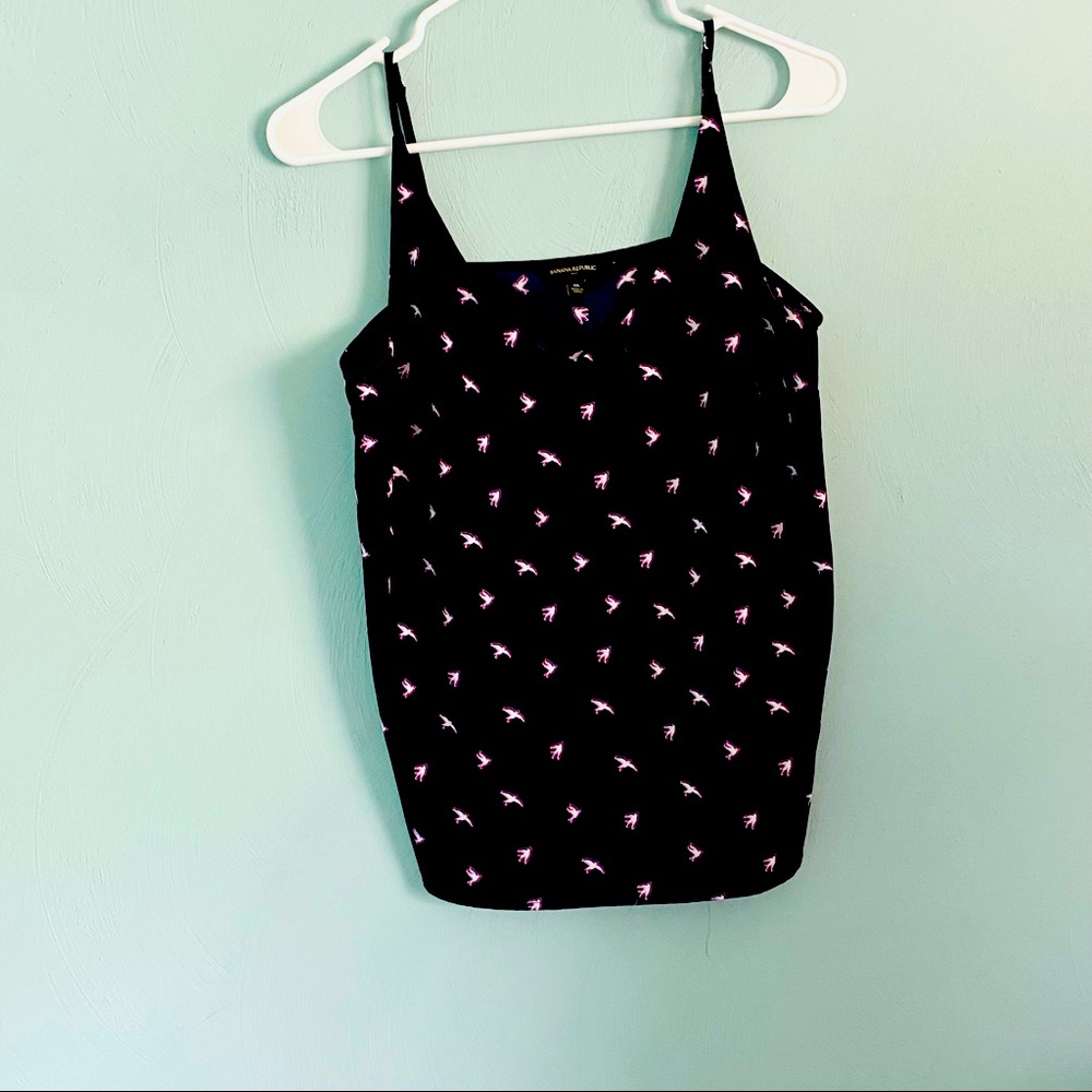 Banana Republic Tank Top with pink birds.